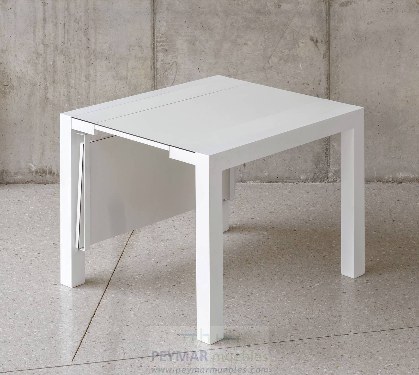 Mesa Extensible HPL Lima-150 - Mesa extensible con tablero de HPL ultra resistente. Estructura aluminio color blanco o antracita.