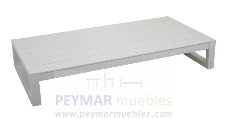 Set Aluminio Luxe Cosmos-10 - Conjunto lujo de aluminio color blanco o antracita: 1 sofá de 3 plazas + 2 sillones + 1 mesa de centro + 2 taburetes.