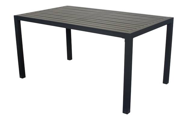 Set Aluminio Palma-Gema 150-6 - Conjunto aluminio luxe: Mesa rectangular 150 cm + 6 sillones de textilen. Disponible en color blanco, plata o antracita.