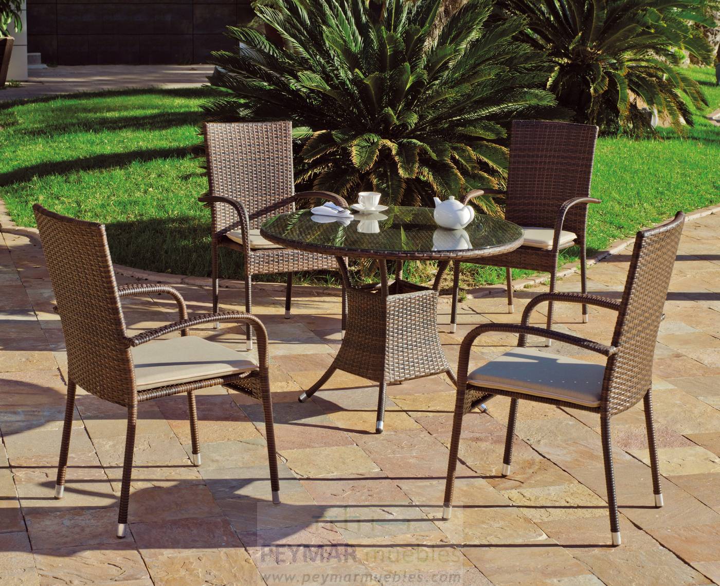 Set Ratán Calea/Belfast de Hevea « Terraza/Jardín Fibra:Mesas/Sillas Online  « Muebles Online - Muebles Peyma…