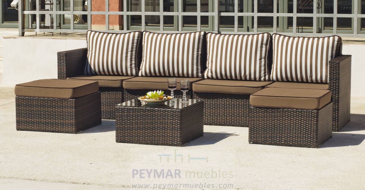 Conjunto Ratán Sint. Caruno-9 de Hevea « Terraza/Jardín Ratán: Sofás
