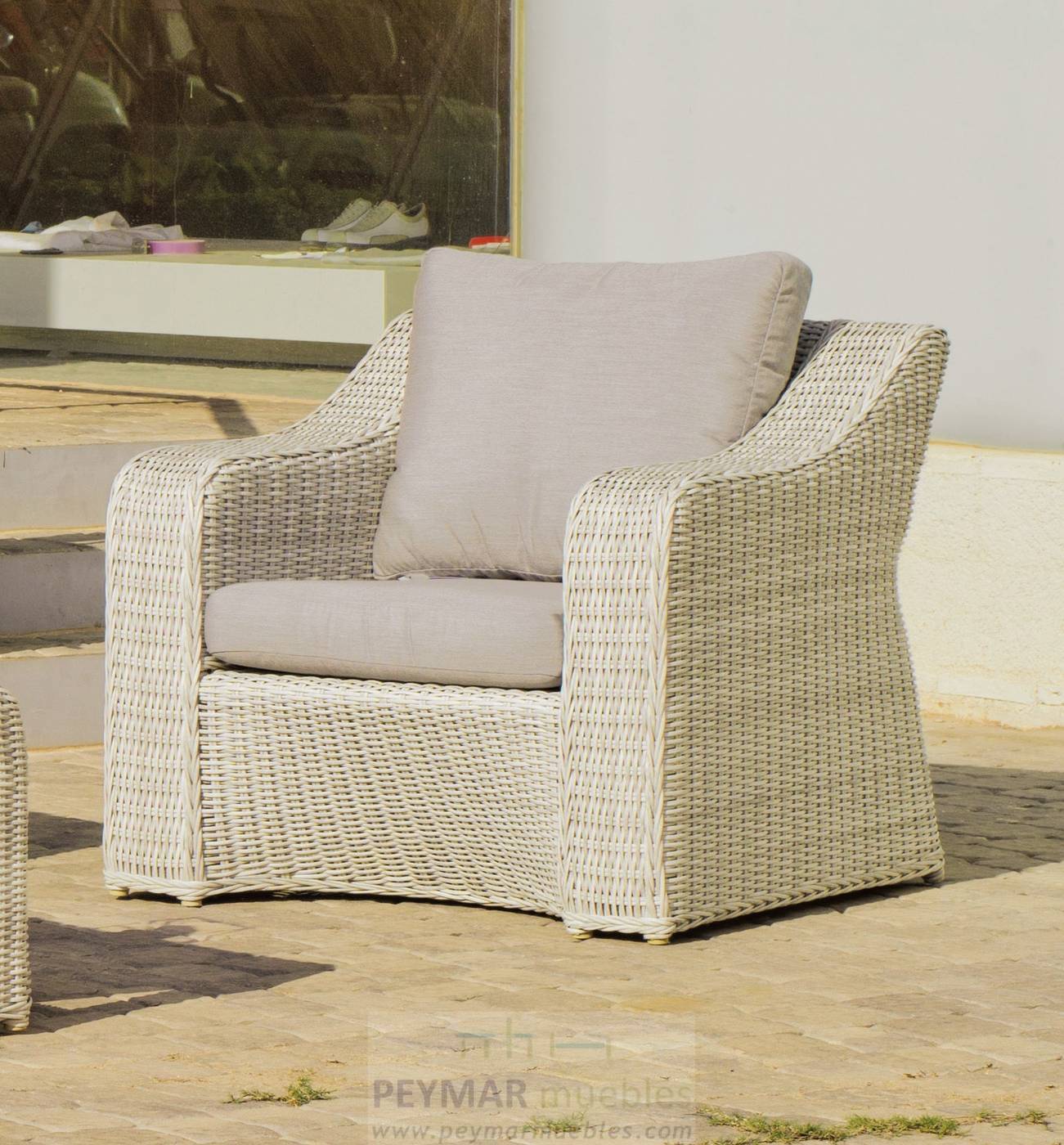 Set Médula Luxe Celebes-10 - Conjunto médula sintética lujo: 1 sofá de 3 plazas + 2 sillones + 2 reposapiés + 1 mesa de centro